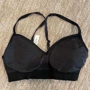 Heathered Black Lululemon Ebb To Street Bra